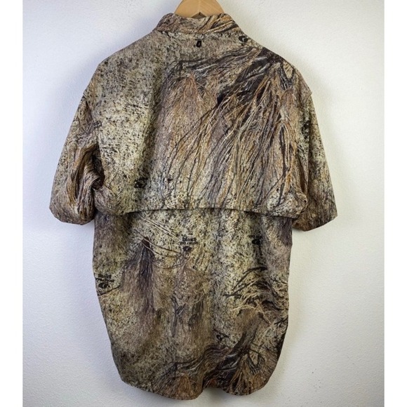 RedHead Shirt Mens L Mossy Oak Brush Camo Hunting Button Up Short Sleeve Outdoor - Picture 1 of 2